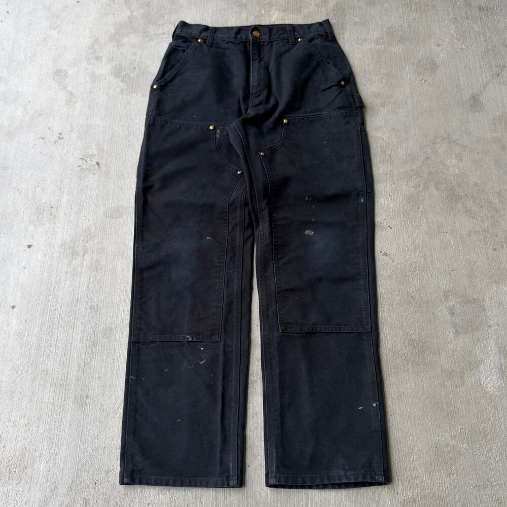 Carhartt black double knee work wear carpenter pants
